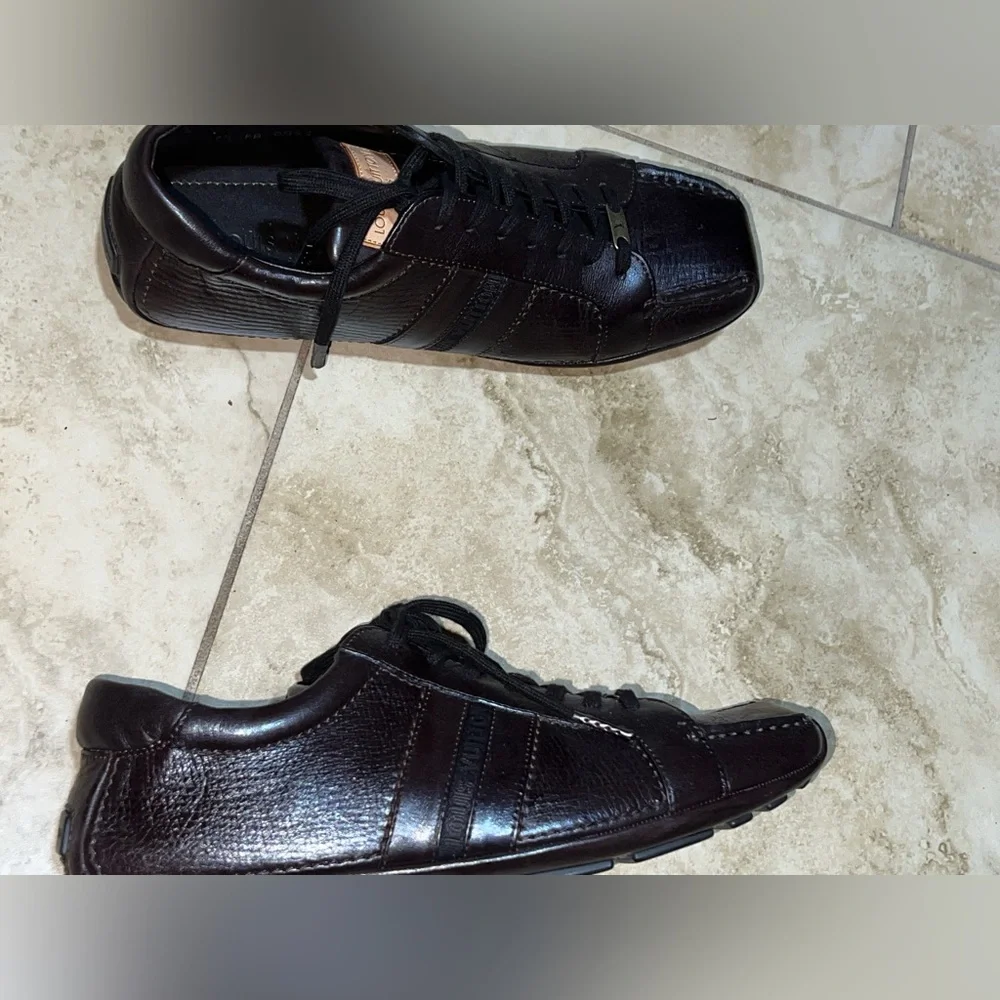 Louis Vuitton Men’s Dark Brown Leather Lace-Up Oxfords